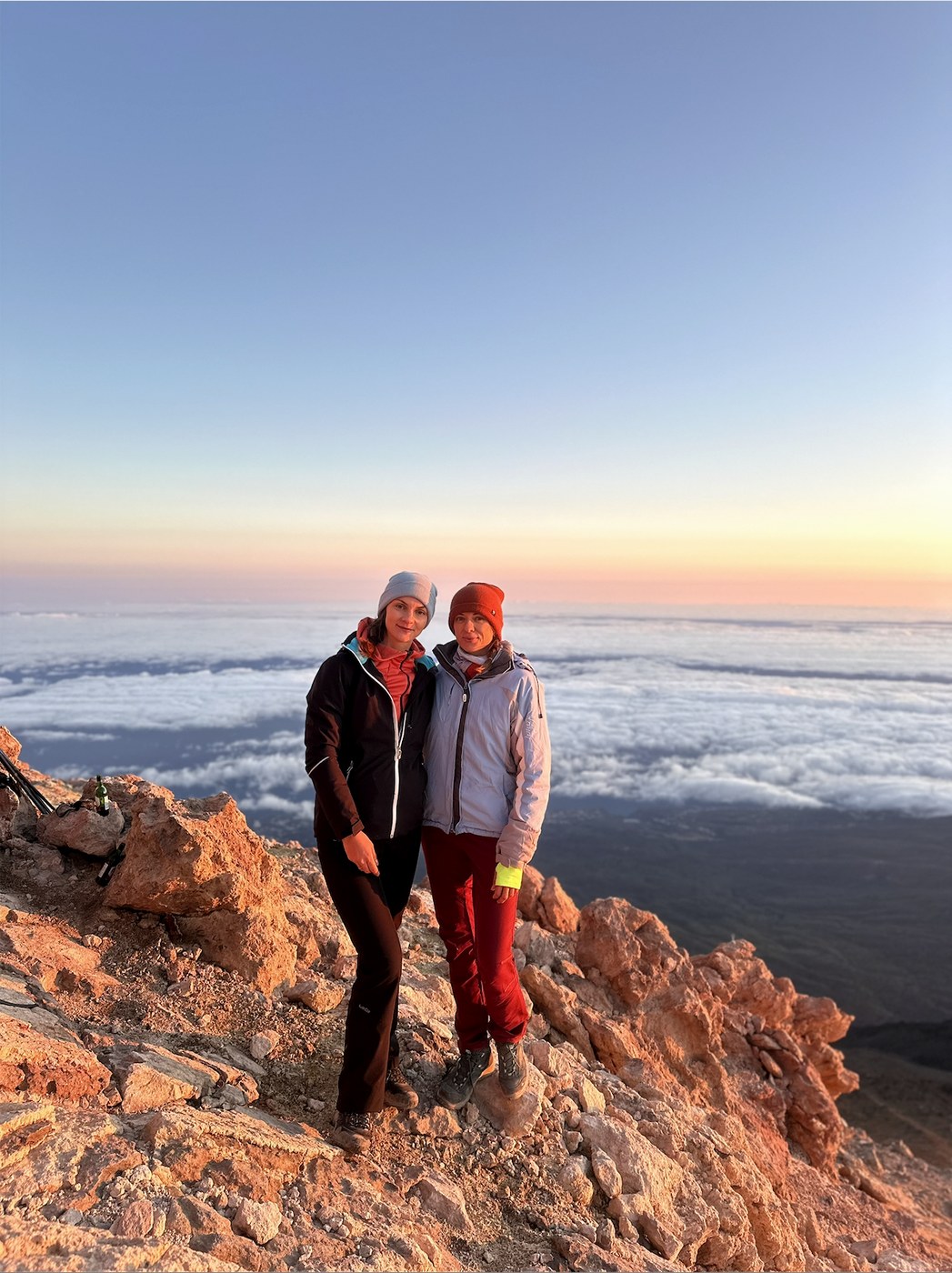 Sunrise on the route toward the Teide summit